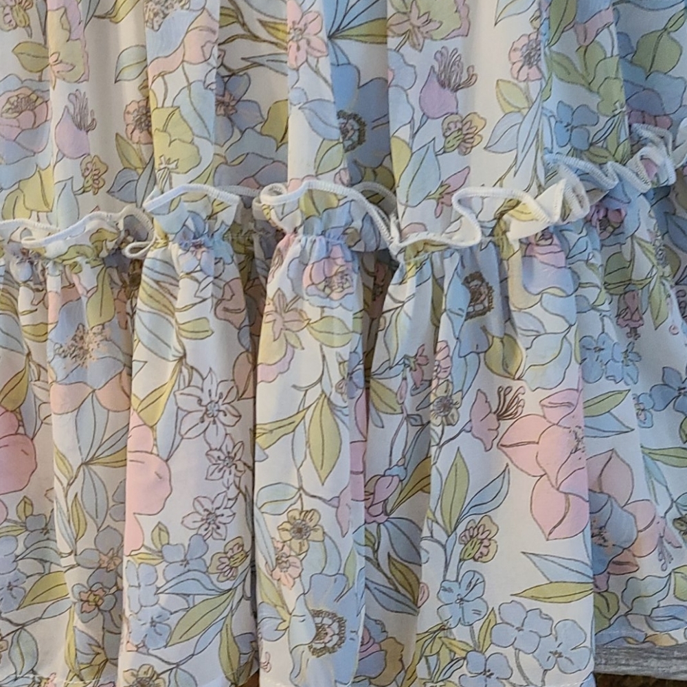 SUMMER NEW  MINI MULTI BO HO FLORAL RUFFLE  DRESS - Picture 12 of 16